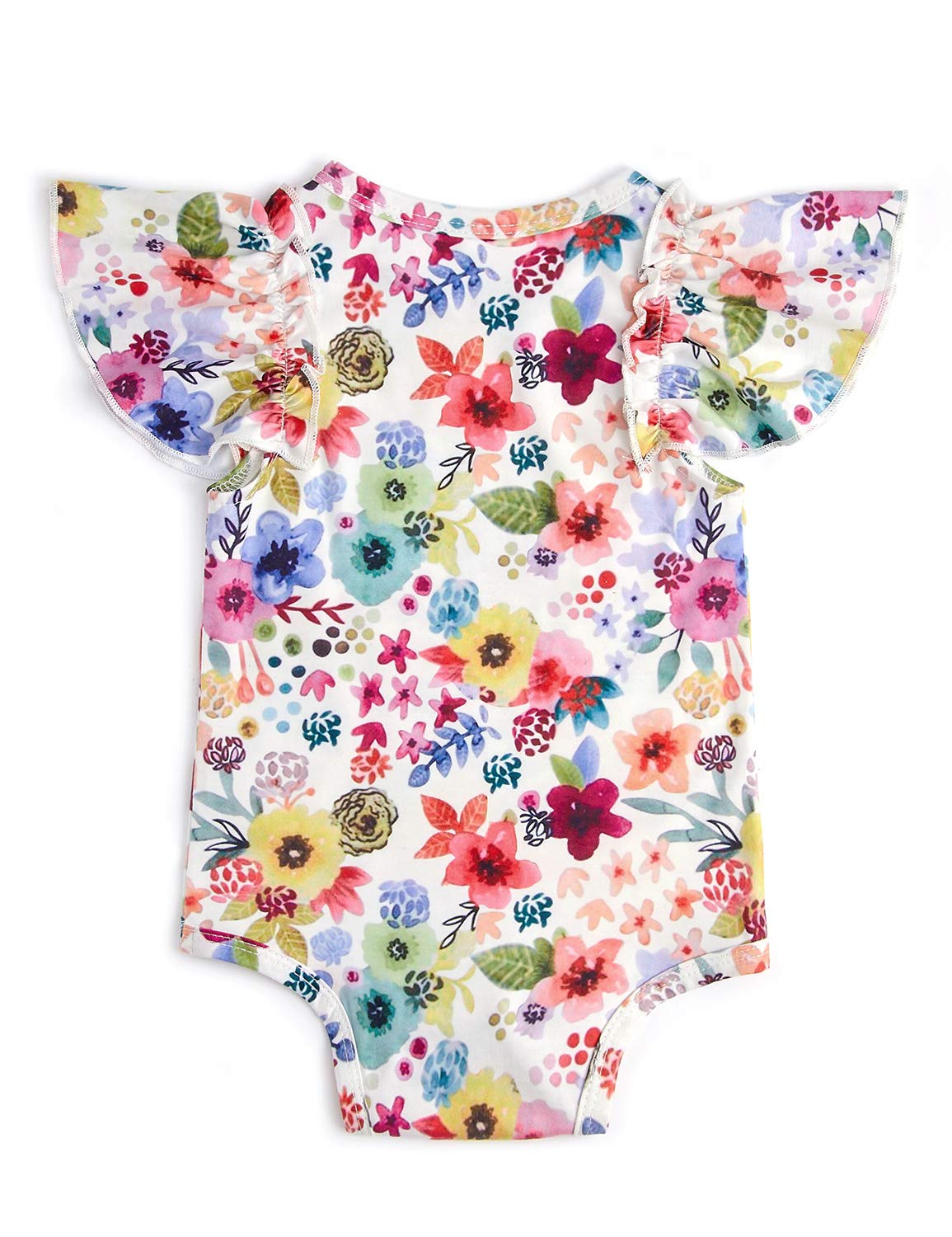 Leappearl 0-6 Months Infant Baby Jumpsuit Colorful Floral Printed Playsuit Sleeveless Romper Light Weight Cotton Fabric Onesies