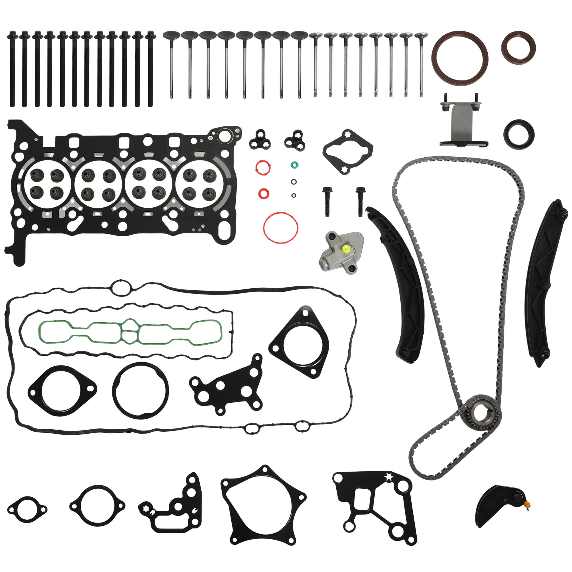 Photo 1 of 12636528 1.5 Engine Head Gasket Set w/Bolts Timing Chain Kit Intake & Exhaust Valve Fit for Chevrolet Cruze 1.4L 1.5L L4 2016-2019 DOHC 16V Replacement HGS360 HS55352