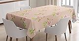 Ambesonne Rose Tablecloth, Nostalgic Floral Endless