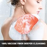 DONQL 4Pcs Exfoliating Gloves Body Scrub Mitts for Men & Women view 3