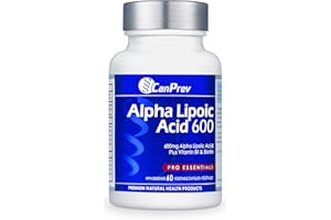 CanPrev - Alpha Lipoic Acid 600mg, 60 Vegan Capsules 60-Day Supply - Antioxidant, Cardiovascular, Daily Detox and Blood Sugar