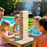 JacJoe All Pro Tumble Tower Game 60 Wood Blocks 20 Rows 12 x 4 x 2.5 cm Outdoor view 5