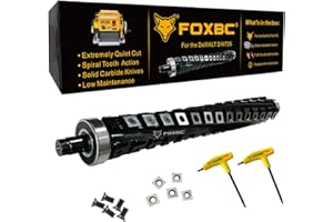 FOXBC 13 Inch Spiral Helical Cutterhead for DeWalt DW735 DW735X Planer