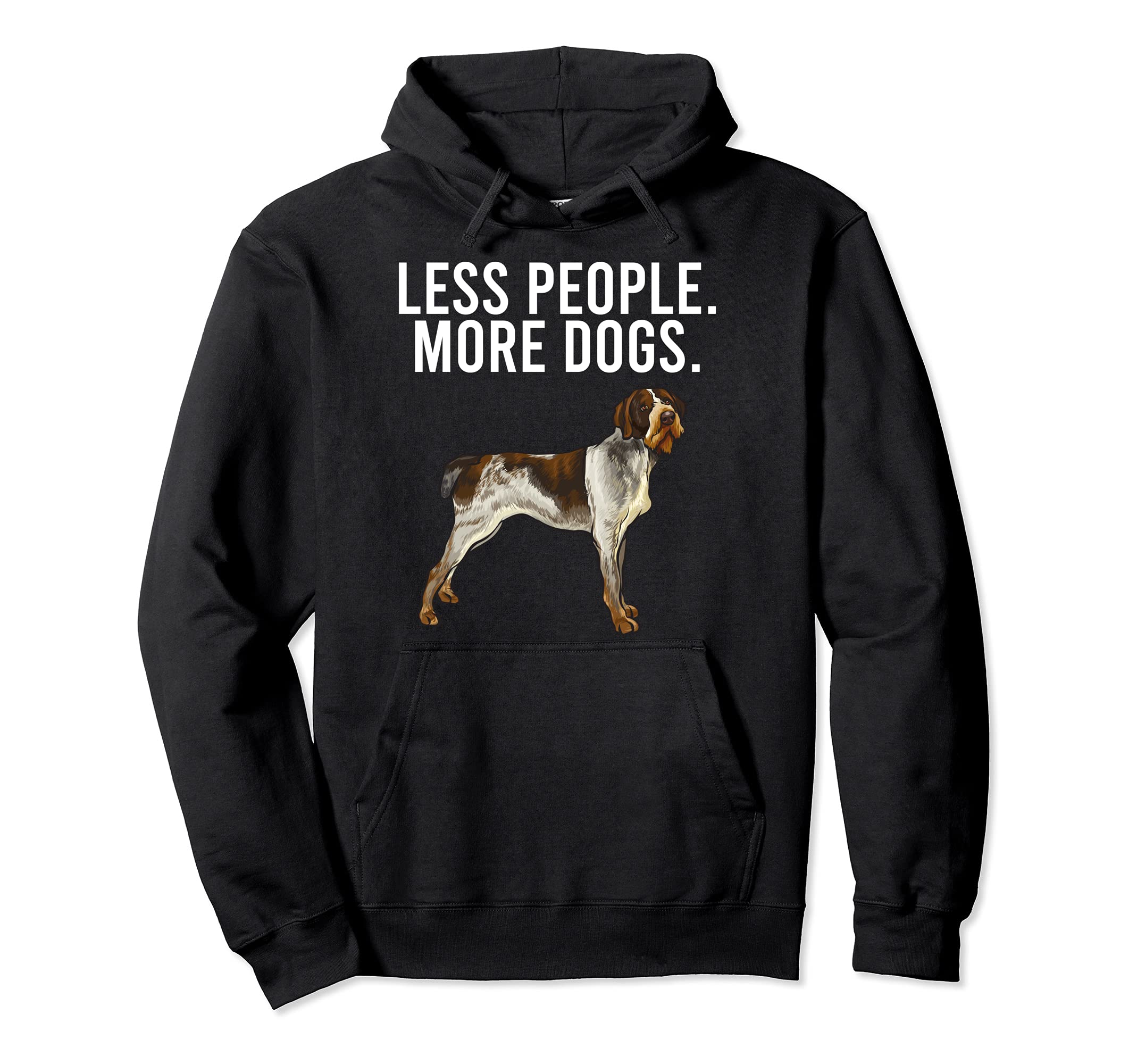Less People More Dogs German Wirehaired Pointer Introvert Pullover Hoodie