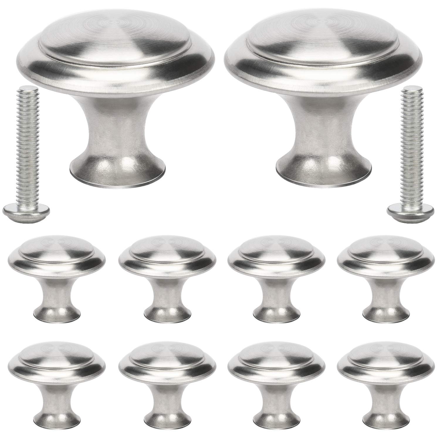 astarye 10pcs Zinc Alloy Drawer Handle Door and Drawer Knobs, for Old Kitchen and Cupboard Makeovers, Silver