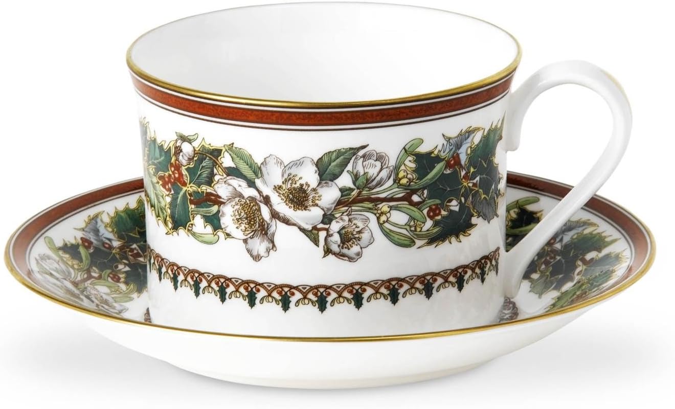 Spode Spode Christmas Rose Teacup & Saucer Drinkware Cups