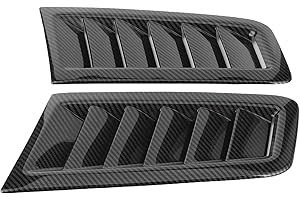 YOSOO HEALTH GEAR Car Hood Vents, Stick on Vents for Car Bonnet, 2pcs Universal Decorative Air Intake Scoop Side Vents (Carbon Fiber)