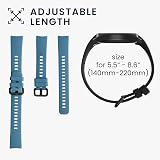kwmobile 2x Silicone Watch Straps for HONOR Band 5 Band 4 Black Blue Grey view 5
