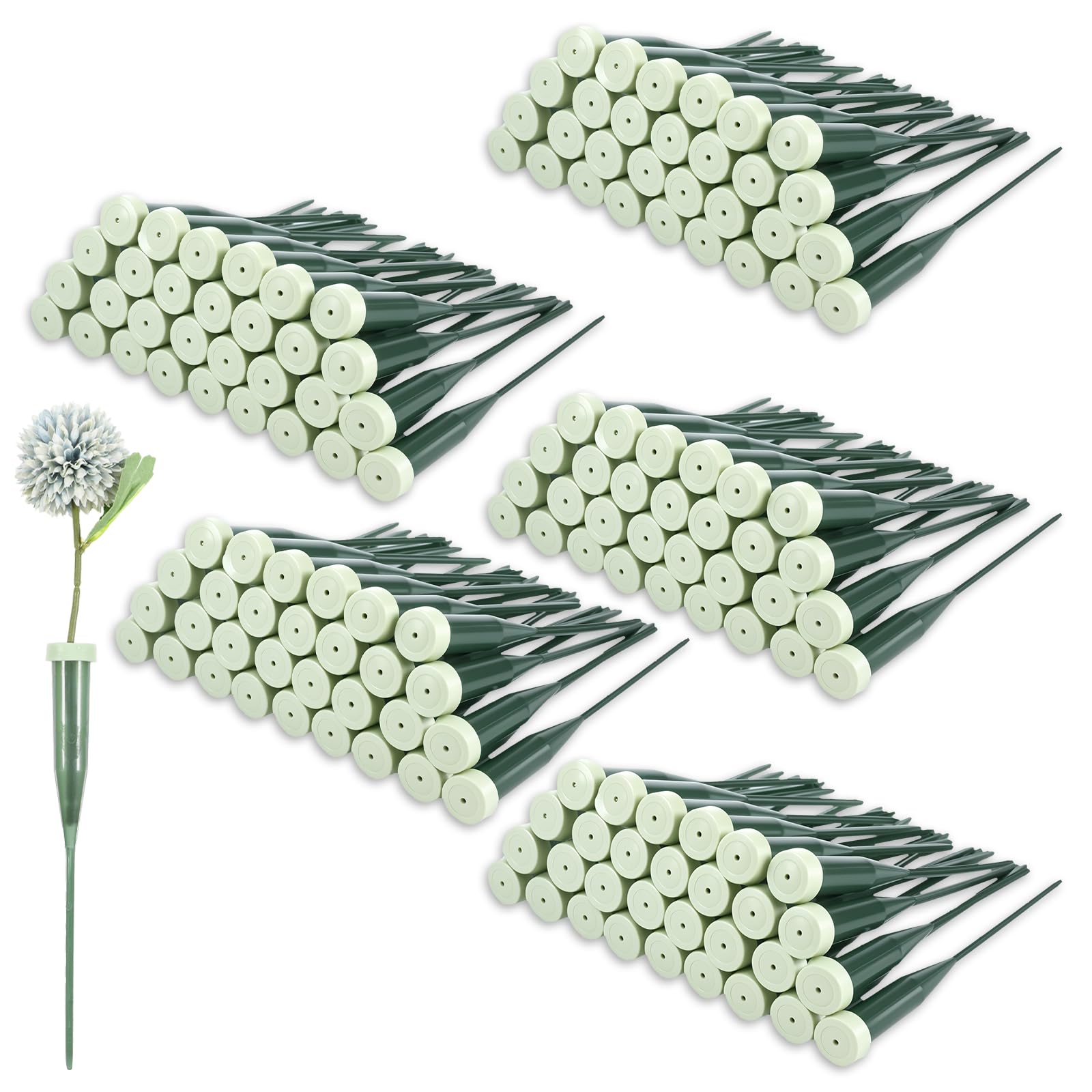 Photo 1 of 150 Pcs 6 Inch Floral Water Tubes Plastic Flower Tubes with Rubber Caps for Flower Stem Bouquet Arrangements Supplies