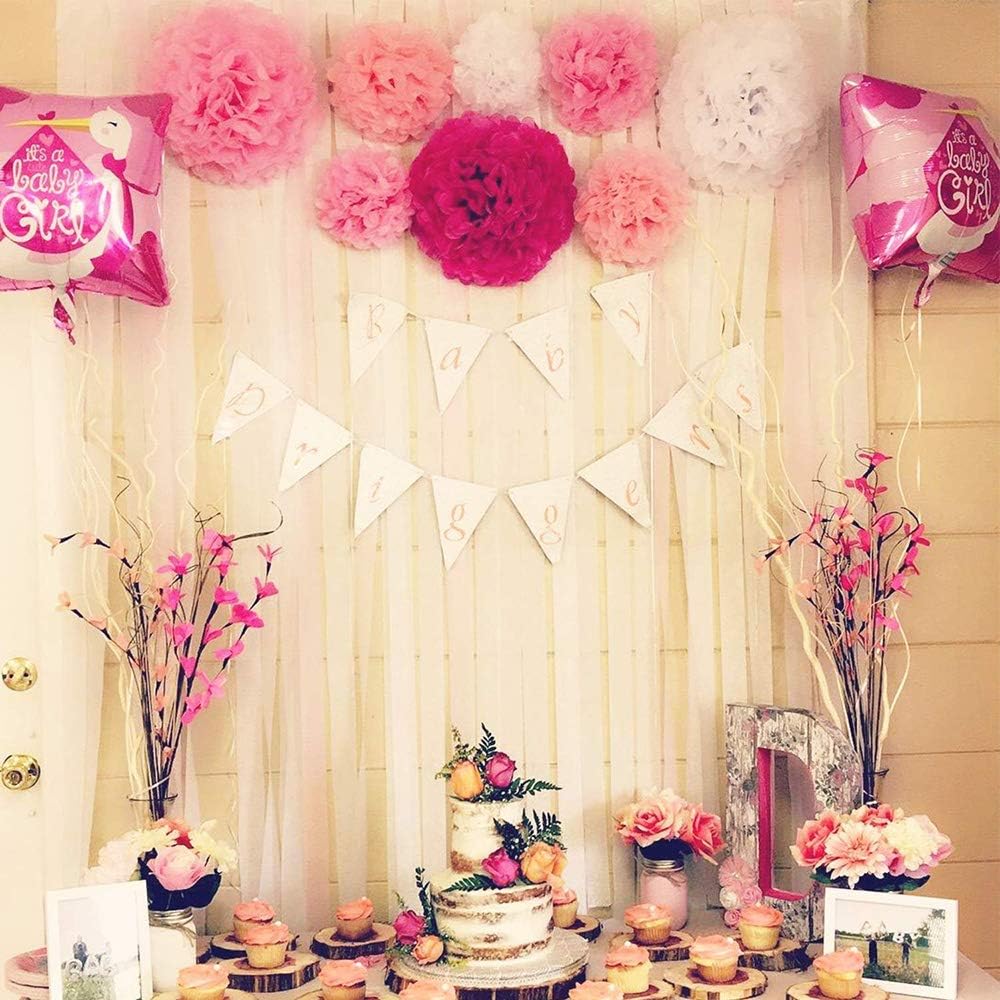 Rouge Parti Decoration Bit Fly 10 Pieces 15cm Boule Fleur En Papier Pour Fete Anniversaire Baby Shower Mariage