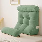 Sasttie Wedge Pillow Set, 3PCS Reading Pillow for Sitting, Bed Wedge Pillow Headborad for Sleeping, After Surgery, Acid Reflux, Leg and Back Support, with Neck Cushion, 23"x11.5"x30", Sage