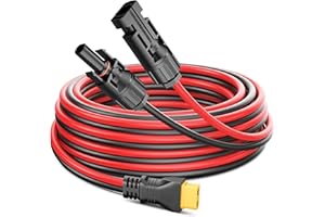 Solar Connector to XT60 Cable (12AWG 25ft), Gonifeto Solar to XT60 Charging Wire for Solar Panel Ecoflow Generator, Solar to Injection Molding XT60 Adapter Extension Cord for Portable Power Station