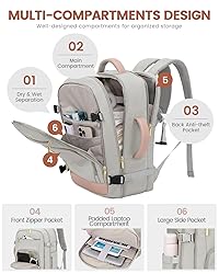 LOVEVOOK Large Travel Backpack For Women, 50L Carry
