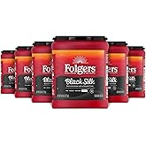 Folgers Black Silk Dark Roast Coffee, 9.6 Ounces (Pack of 6)