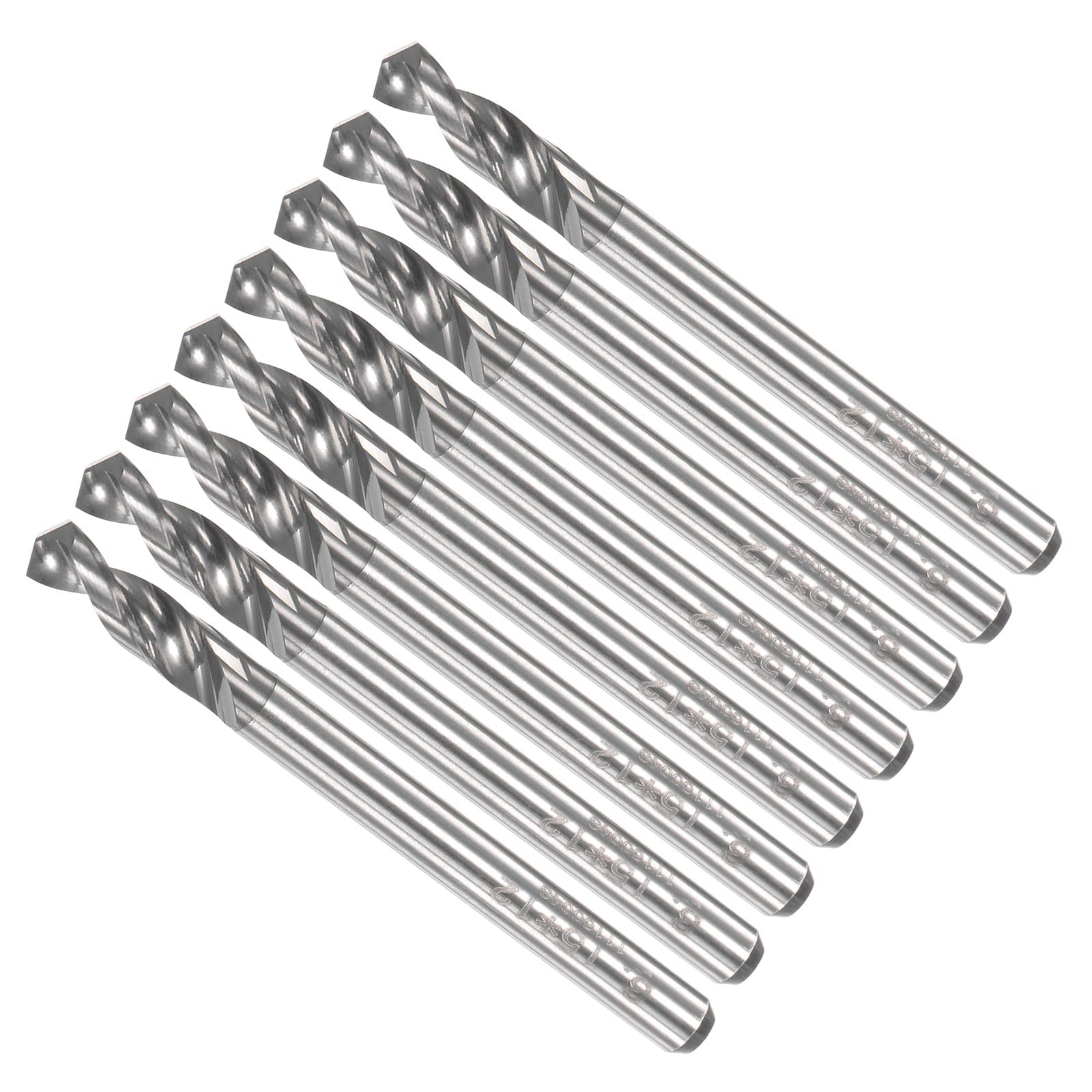 CoCud PCB Drill Bits, 3.15mm Diameter 1/8" Shank, Solid Tungsten Carbide Precision Drilling - (Applications: for Print Circuit Board CNC Engraving), 8-Pieces