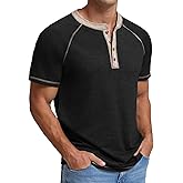 Men’s Henley Shirts Short Sleeve – Soft, Breathable Button-Up Casual Top for Spring, Summer & Fall