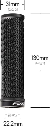 Funn Holeshot Grips 22 mm Inner, Lock On, Purple Mountain Bike Ergonomic Grips view 3