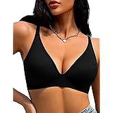 Tarbo Jelly Push Up Wireless Bra for Women-Plunge Seamless No Underwire Support Bras,Adjustable Strap,Invisible Lift Bralette