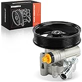 A-Premium Power Steering Pump, with Pulley & Inlet line, Compatible with Dodge Grand Caravan 2011-2020 3.6L & Chrysler Town &