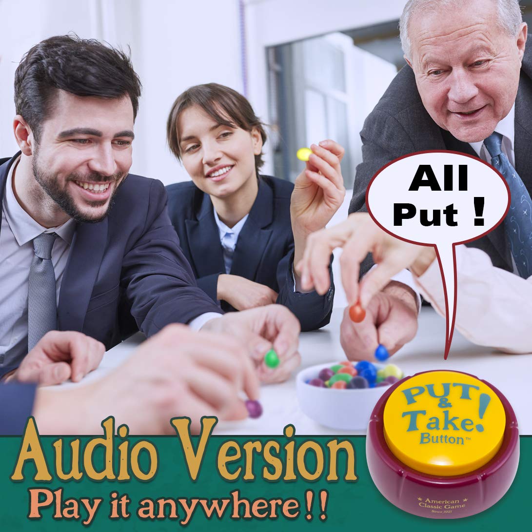 Put and Take Button - A New Generation of Put Take Spinning Tops and Dice. The Classic American Game Now with Audio. Talking Button Game.