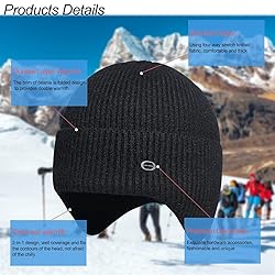 Winter Beanie Hats for Men Outdoor Stretchy Knit