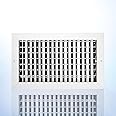 14" x 8" Duct Hole [15.6" x 9.6" Face] Aluminum Single Deflection Adjustable Air Supply Register with Multi-Shutter Damper - High Airflow - HVAC Wall Vent Cover