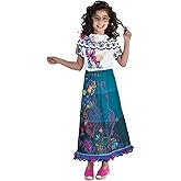 Girls Mirabel Costume Dress | Kids Disney Encanto Inspired Outfit, Colorful Design with Butterfly Pattern