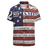 GADZILLE American Flag Button Down Shirt for Men