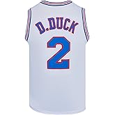 Youth Basketball Jersey #2 D Duck Space Movie Jersey Sport Shirts for Kids