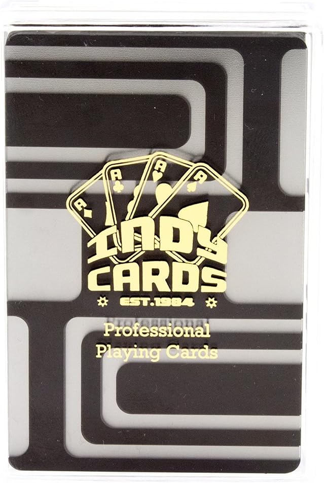 Indy Transparent Professional Playing Cards - 3 Styles Available (Black Sun)