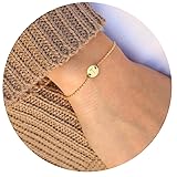 MOMOL Initial Charm Bracelets, 18K Gold Plated