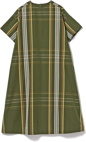 Amazon Co Jp ビームスボーイ Beams Boy ワンピース ビッグタータン ボートネック ショートスリーブ ワンピース レディース Green One Size 服 ファッション小物