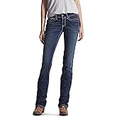 Ariat Female R.E.A.L. Mid Rise Stretch Icon Stackable Straight Leg Jean