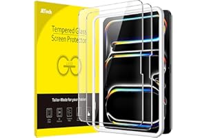 JETech Screen Protector for iPad Pro 13-Inch M5/M4 (2025/2024) with Easy Installation Frame, Tempered Glass Film, HD Clear, 2
