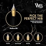 Wordsworth & Black Fountain Pen Set 18K Gilded Bent Nib Gift Box view 4