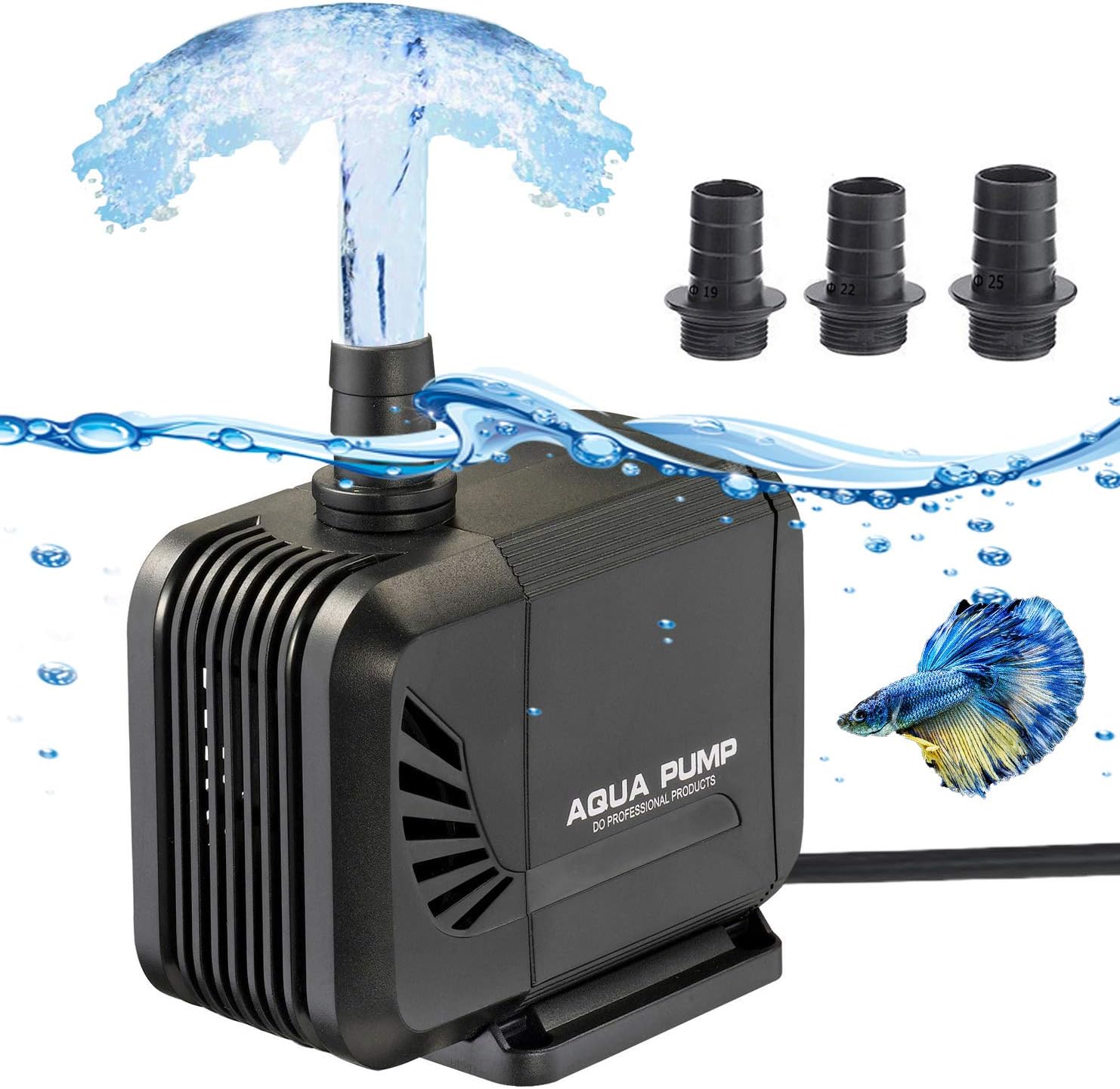 Amazon Co Jp Magicyoyo 660 Gph 2500l H 35 W 水中ウォーターポンプ 超静かな噴水水ポンプの魚タンク 池 水槽 水耕栽培 Aquaponics Statuary インライン With 6 6 Ft電源コード 3ノズル Diy 工具 ガーデン