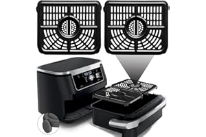 GCQ Air Fryer Grill Pan for Ninja Foodi 11 Quart 7-in-1 MegaZone XL FlexBasket Air Fryer, 2 Packs Replacement Air Fryer Crisp