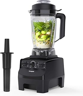 Standmixer Smoothie Maker,homgeek 2000W 2L Tritan-Behälter BPA-Free Edelstahl Standmixer 10 Geschwindigkeitsstufen,Deckel mit Nachfüllöffnung,Impuls-/Ice-Crush Funktion [Energieklasse A+++]