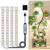Kullsinss 8 inches LED Grow Light Strips, Full Spectrum Grow Lights for Indoor Plants with 6/12/16H Timer, 3 Color Modes, 5 D