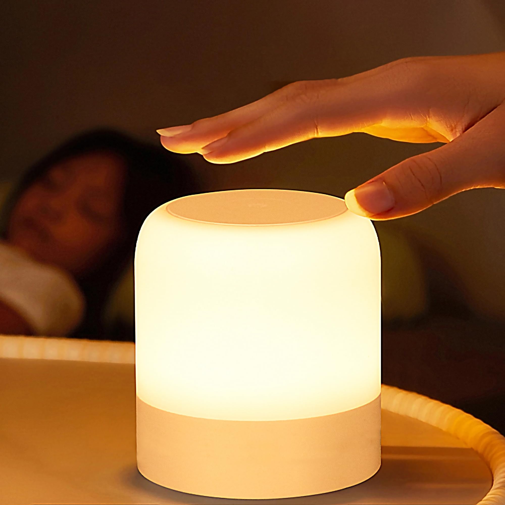 Photo 1 of FNMYCO Portable Baby Night Light,3 Colours Egg Light for Nursery,Rechargeable Night Light for Kids,Small Cordless Table&Bedside Lamp,Eye Caring Dimmable LED Touch Lamp for Toddler,Girl,Boy,Nursing