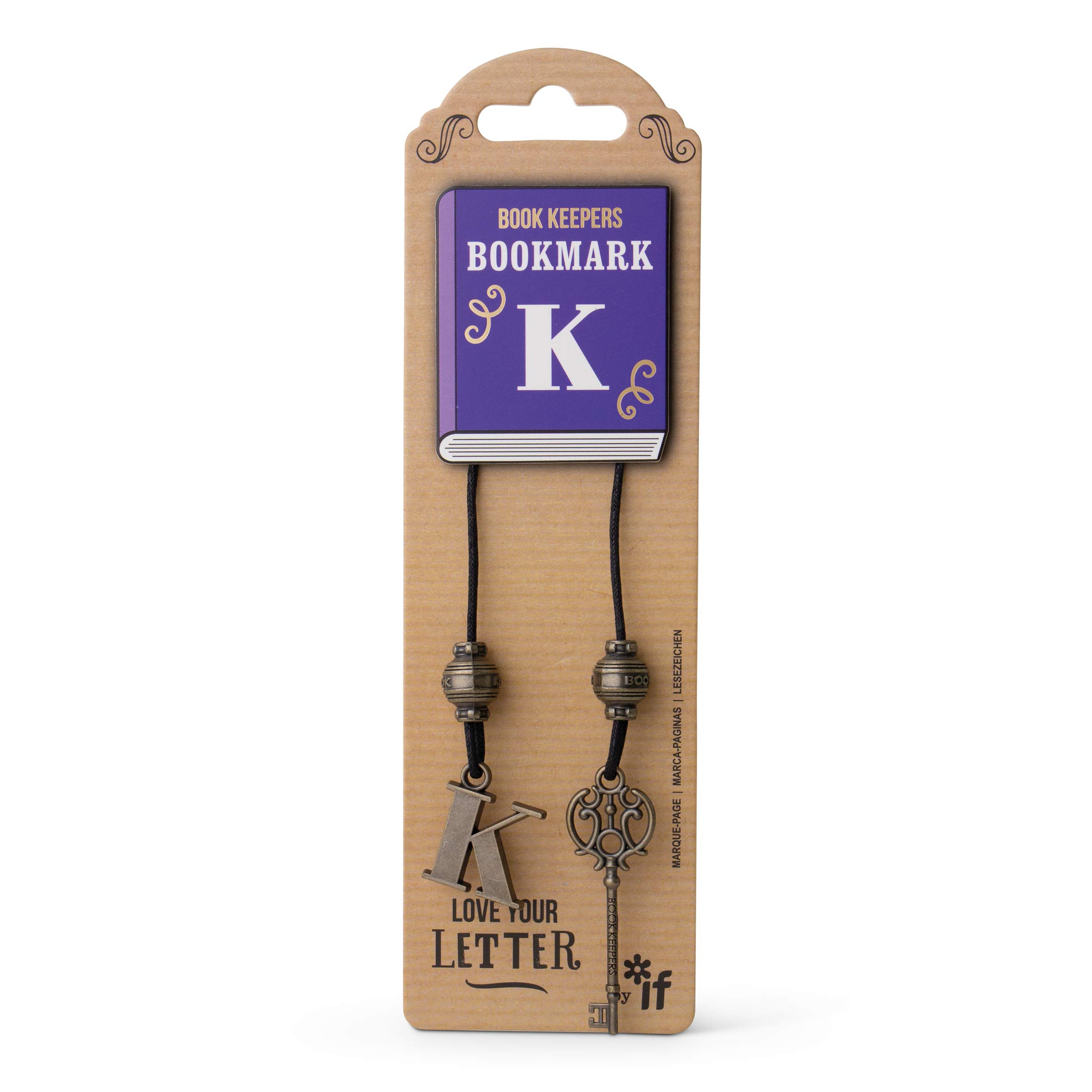 IF Book Keepers Personalised Bookmark - Letter K