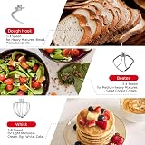 Aucma Stand Mixer 6.2L 1400W Tilt-Head with Dough Hook Whip Beater Red view 6