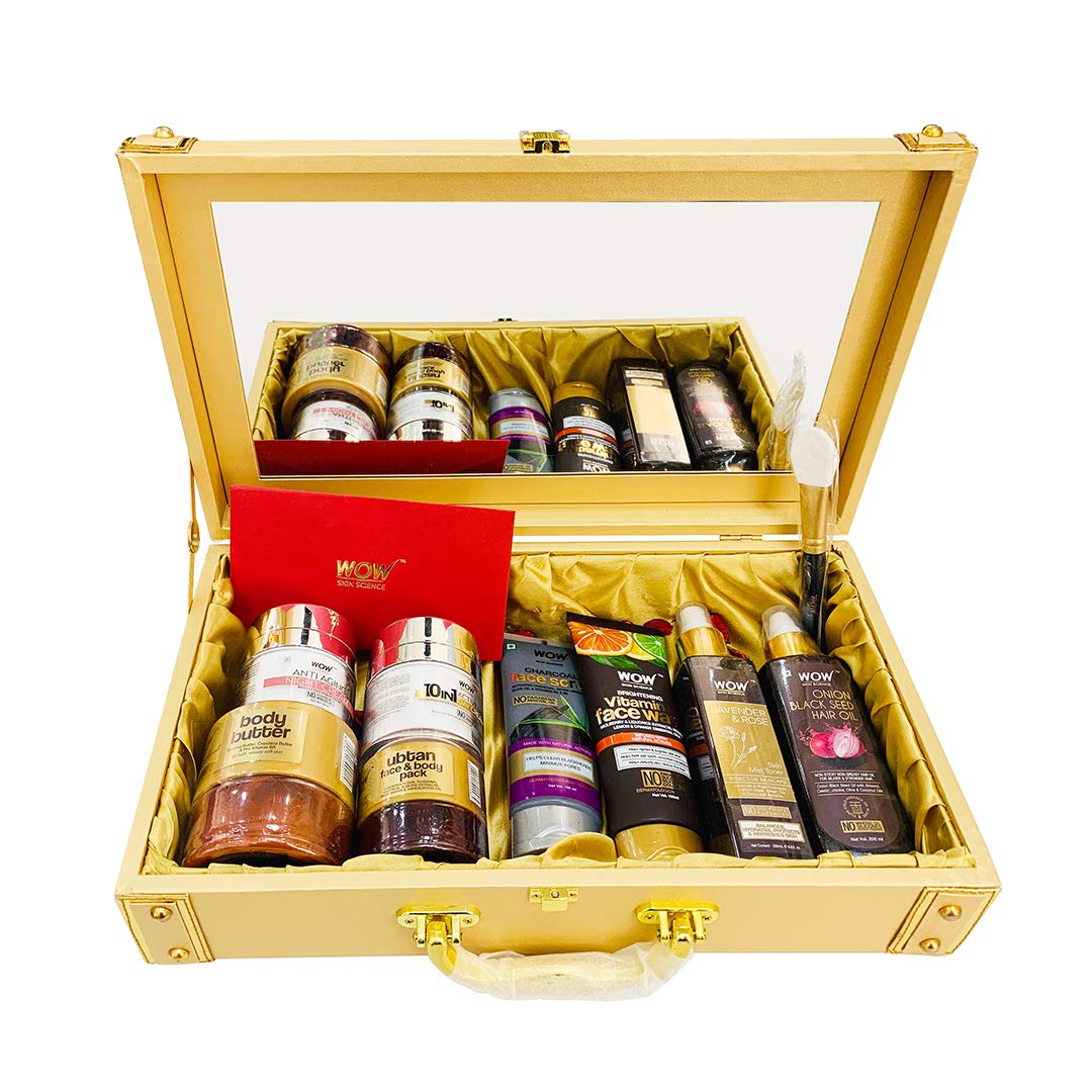 Buy Wow Skin Science The Bride Box Contains Hair Oil Scrub Skin Mist Toner Face Wash Day Cream Night Cream Body Butter Face And Body Pack 1100 G Online At