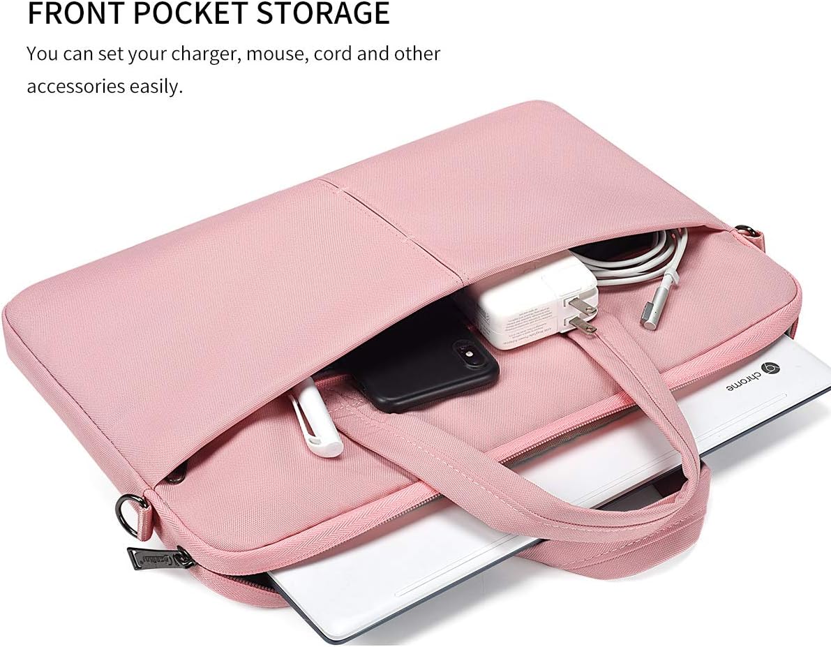 15.6 Inch Laptop Shoulder Messenger Bag for Lenovo Yoga 730 C940/ Lenovo IdeaPad 330 L340/ThinkPad 15.6, Dell Inspiron 15, Asus VivoBook, Acer HP Samsung Chromebook Sleeve Case(Pink): Electronics