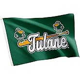 Desert Cactus Tulane University Flag Green Wave Banners 100% Polyester Indoor Outdoor 3x5 feet Flags (Flag A)