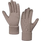 Loiyadn Winter Gloves Women - Warm Fleece Lined Winter Gloves with Touchscreen Fingers, Gloves for Women Cold Weather
