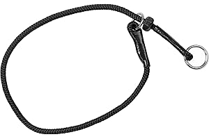 Dingo Gear Choke Collar for Dog Training Handmade of Cord with A Limiter, Waterproof Black S04061, L