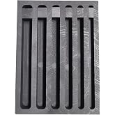 OTOOLWORLD Gold Silver Graphite Ingot Mold Mould Crucible for Melting Casting Refining, Long Strip Graphite Mold (6 Strips 110x80x15MM(Inner Photo Sizes))
