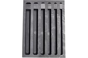 OTOOLWORLD Gold Silver Graphite Ingot Mold Mould Crucible for Melting Casting Refining, Long Strip Graphite Mold (6 Strips 110x80x15MM(Inner Photo Sizes))