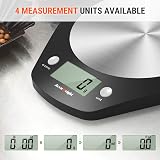 Accuweight 203 Digital Kitchen Scale 5 kg LCD Stainless Steel 0.1 oz steps view 4